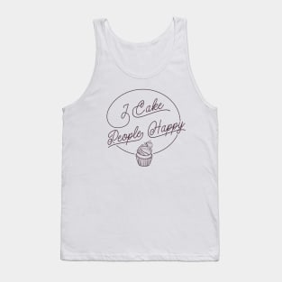 Funny retro pastry cupcake quote design for baking lovers Tank Top